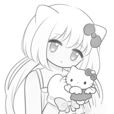 黑白情侣头像一左一右动漫