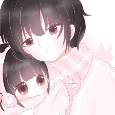 二次元情侣头像一人一半