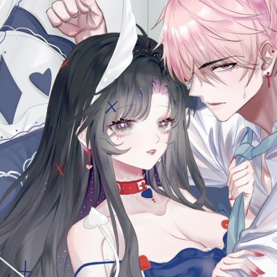 二次元情侣头像一人一半