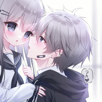 少女心二次元情侣头像