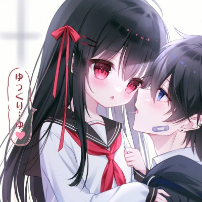 少女心二次元情侣头像