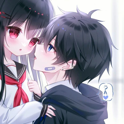少女心二次元情侣头像