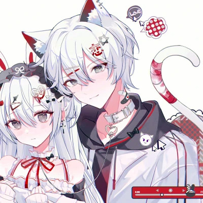 少女心二次元情侣头像
