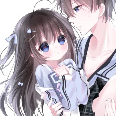 少女心二次元情侣头像
