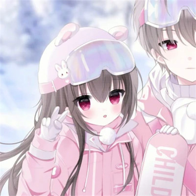 少女心二次元情侣头像