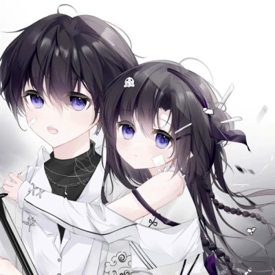 少女心二次元情侣头像
