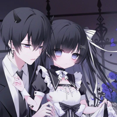 少女心二次元情侣头像
