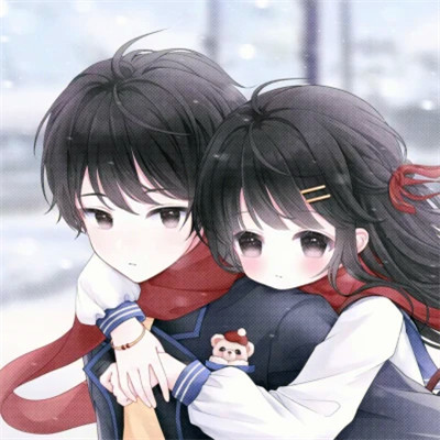 少女心二次元情侣头像