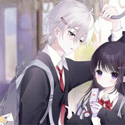 少女心二次元情侣头像