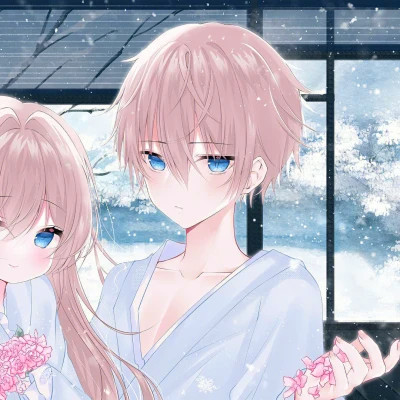 少女心二次元情侣头像