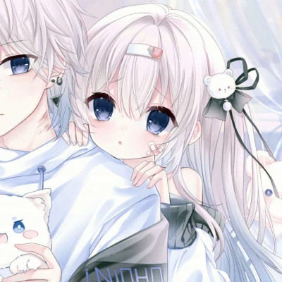 少女心二次元情侣头像