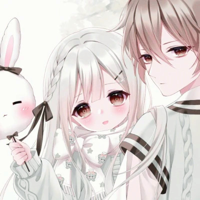 少女心二次元情侣头像