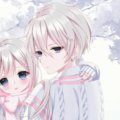 少女心二次元情侣头像