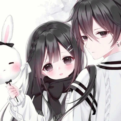 少女心二次元情侣头像