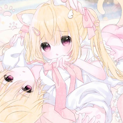 少女心二次元情侣头像