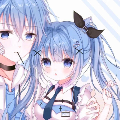 少女心二次元情侣头像
