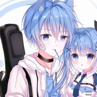 少女心二次元情侣头像