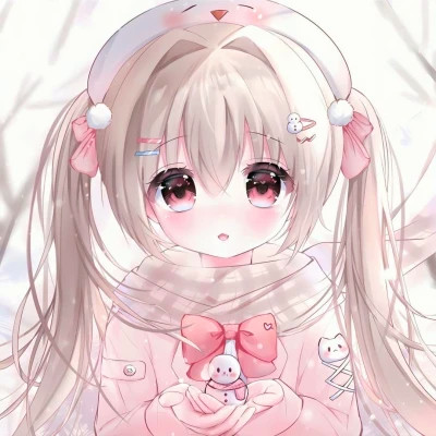 少女心二次元情侣头像