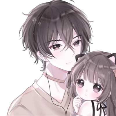 少女心情侣头像二次元动漫甜蜜