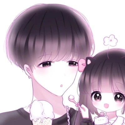 少女心情侣头像二次元动漫甜蜜