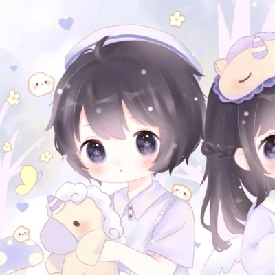 少女心情侣头像二次元动漫甜蜜