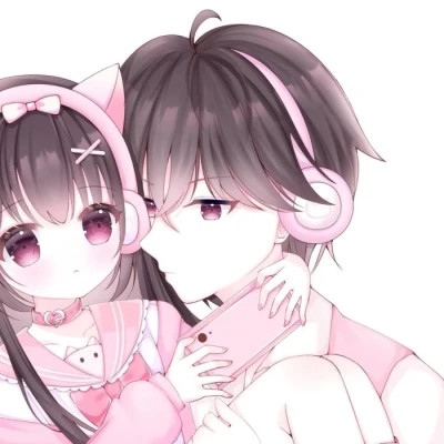 少女心情侣头像二次元动漫甜蜜
