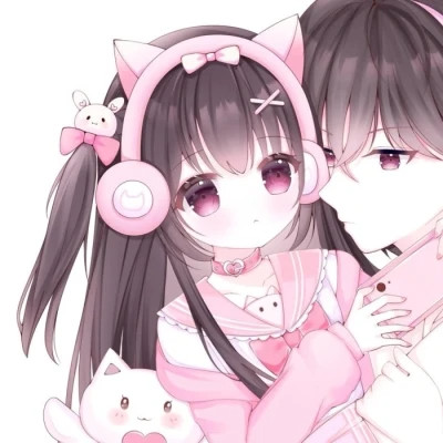 少女心情侣头像二次元动漫甜蜜