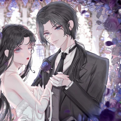 少女心情侣头像二次元动漫甜蜜