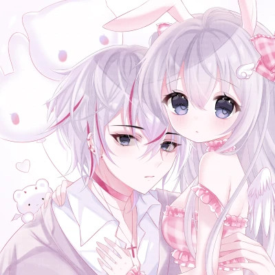 少女心情侣头像二次元动漫甜蜜