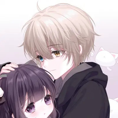 少女心情侣头像二次元动漫甜蜜