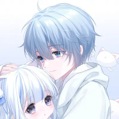 少女心情侣头像二次元动漫甜蜜
