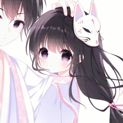 超萌少女心可爱卡通情侣头像