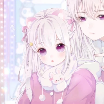 动漫情侣头像可爱甜蜜少女心