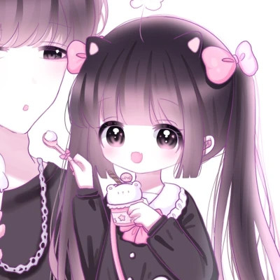 动漫情侣头像可爱甜蜜少女心