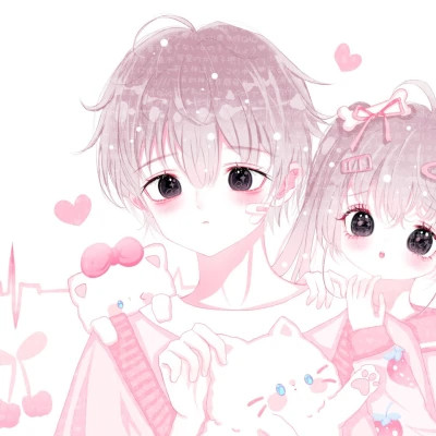 超级少女心的情侣头像