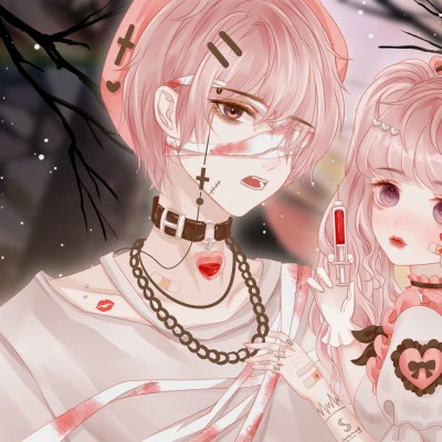 超甜少女心情侣头像
