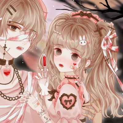 超甜少女心情侣头像