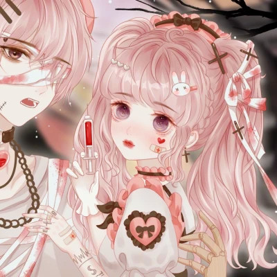 超甜少女心情侣头像