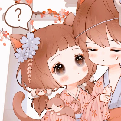 超甜少女心情侣头像