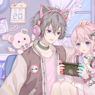 超甜少女心情侣头像