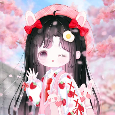 超甜少女心情侣头像