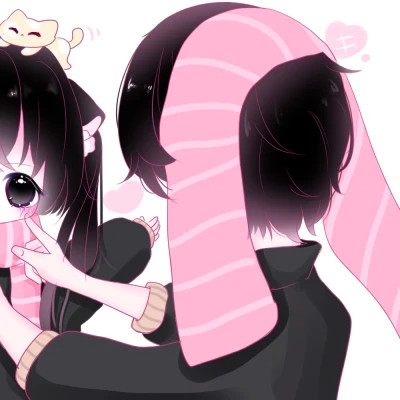 超甜少女心情侣头像
