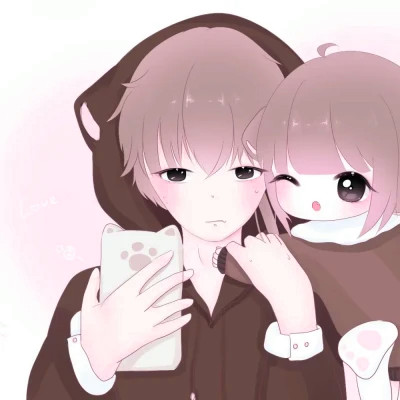 超甜少女心情侣头像