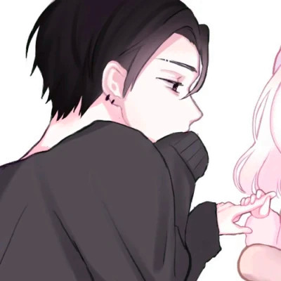 超甜少女心情侣头像