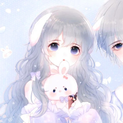 超甜少女心情侣头像