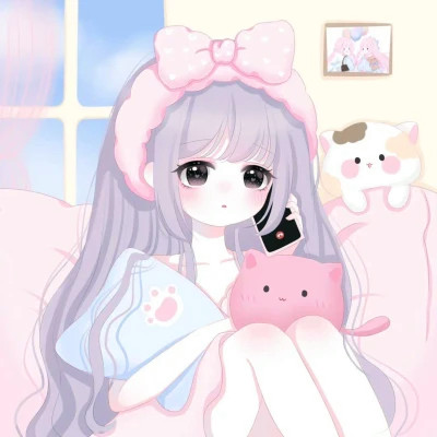 超甜少女心情侣头像