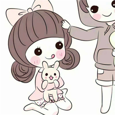 卡通幼稚可爱的情头一对