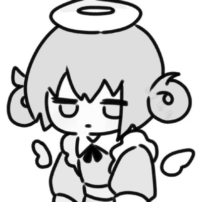 黑白系女生动漫头像
