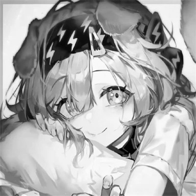 黑白系女生动漫头像