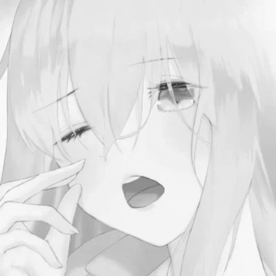 黑白系女生动漫头像